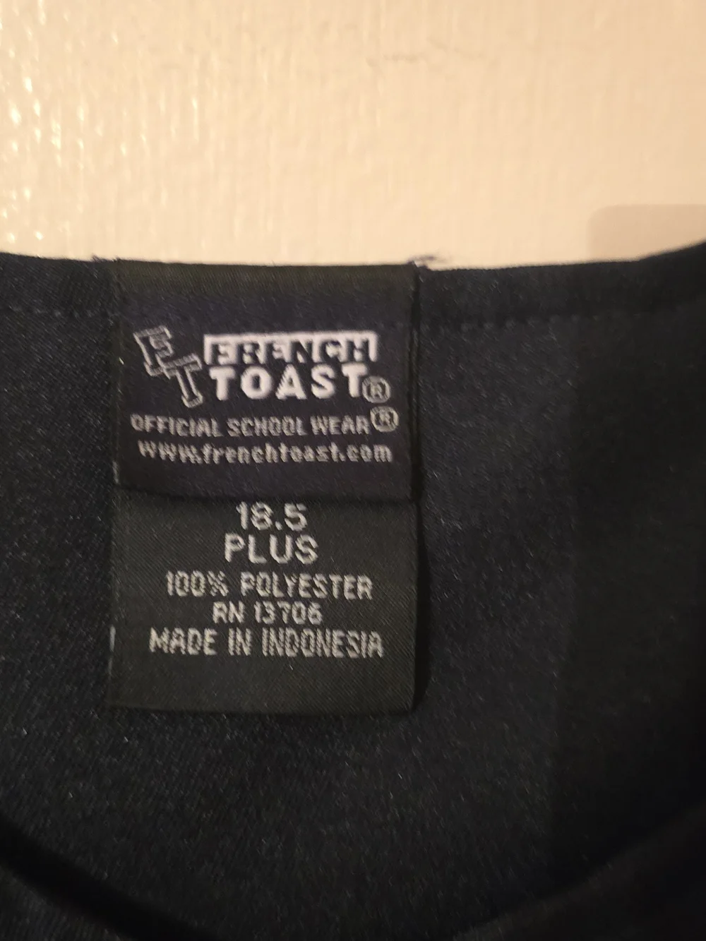 French Toast Navy V-Neck School Uniform Jumper with Side Pleats & Buckles 18.5